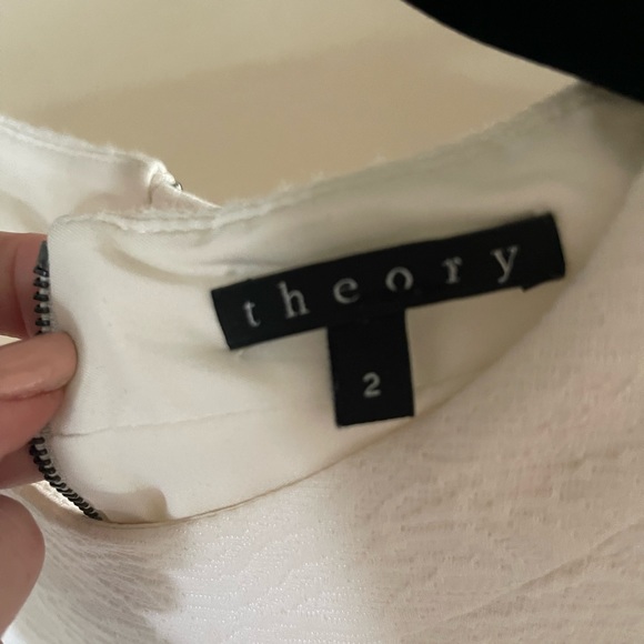 Theory white cap sleeved dress-orinthia - Picture 5 of 6